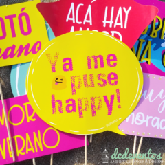40 Carteles + 20 accesorios con frases para Photobooth - comprar online