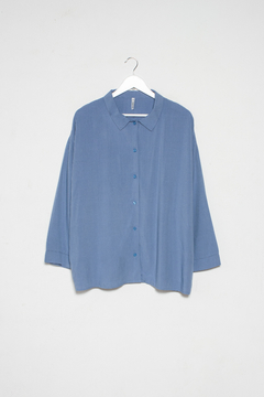Blusa BEAU, Blusa camisera recta con mangas anchas y puños - tienda online