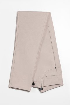 P1065, Pantalón tiro alto con detalles jeaneros, Talles Grandes - tienda online