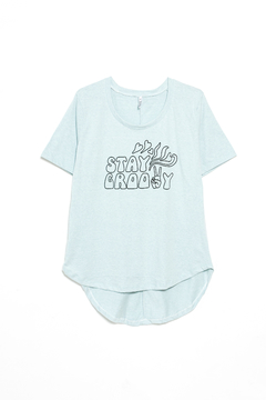 Remera Aqufe, Remera escote redondo estampada Stay groovy - comprar online