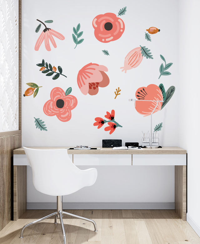 Vinilos Decorativos Pared Grandes Flores