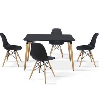 Combo Mesa Eames 140 Cm + 4 Silla Dsw Eames - Alto Impacto