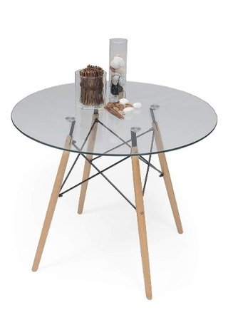 Combo Mesa Eames Vidrio 100 + 2 Sillas Eames 1- Alto Impacto - ALTO IMPACTO Home + Office