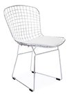 Set 4 Silla Bertoia Acero Cromado Almohadón Importadas - Alto Impacto