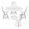 Imagen de Combo Mesa Tulip 100 Cm 4 Sillas Eames Dsw - Alto Impacto