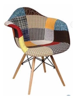 Sillon Patchwork Dar Eames Cromada- Alto Impacto - comprar online