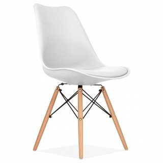 Combo Mesa Eames Madera 120 + 4 Sillas Tulip E- Alto Impacto