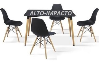 Combo Mesa Eames 120 * 80 Cm + 4 Silla Dsw - Alto Impacto