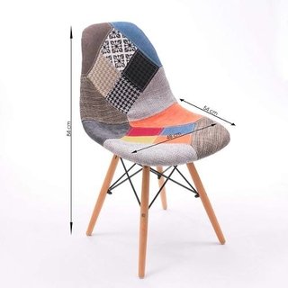 Set Mesa Eames 100 Cm + 4 Silla Patchwork - Alto Impacto - comprar online