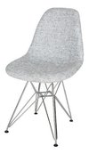 Silla Dsw Eames Tapizada Base Cromada O Madera Alto Impacto