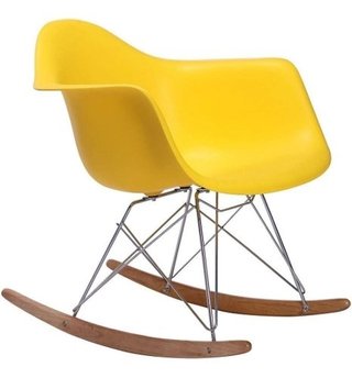 Sillon Mecedora Rocking Transparente Eames- Alto Impacto