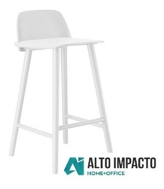 Set 2 Banqueta Taburete Nerd 65 Cm Desayunador- Alto Impacto