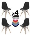 Set X 4 Silla Dsw Eames Blanca- Negra - Gris - Alto Impacto en internet