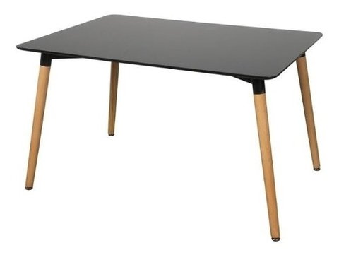 Mesa Eames Dsw Comedor Rectangular Negra 140 - Alto Impacto