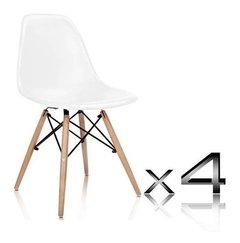 Combo * 4 Silla Eames Comedor Dsw Abs + 12 Pagos - Alto Impacto