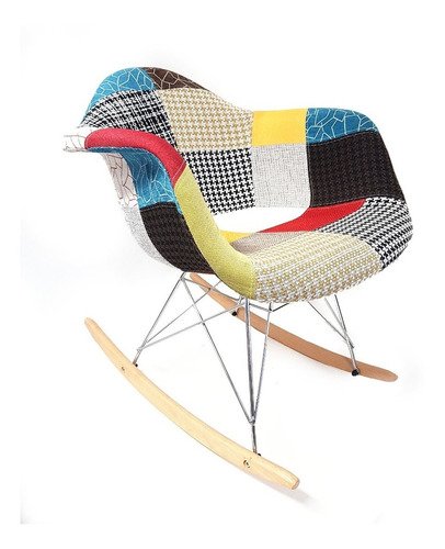 Sillon Eames Rocking Mecedor Patchwork - Alto Impacto