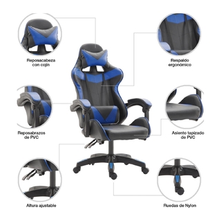 Sillón Gamer Ergonómico Playstation Xbox Youtuber Pc - comprar online