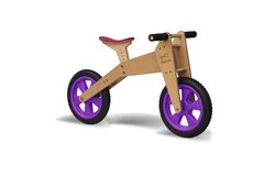 Triciclo que se convierte en bicicleta de aprendizaje - RUEDAS MACIZAS LILAS - tienda online