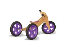 Triciclo que se convierte en bicicleta de aprendizaje - RUEDAS MACIZAS LILAS en internet