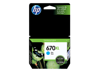 Cartucho HP 670 CYAN XL Original