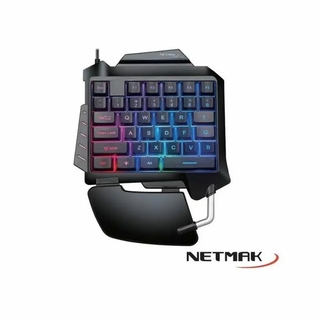 Teclado Gamer Netmak TACTICAL (una mano) RGB