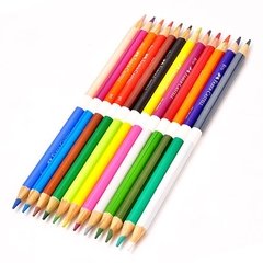 Lápices Faber Bicolor x 12 (24 colores) - comprar online
