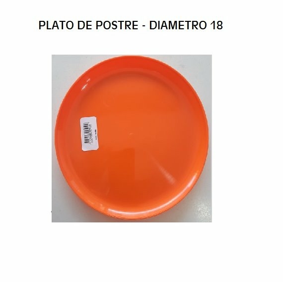 PLATO DE POSTRE 18 CM PLASTICO DURO ART 410 (A5004-2)