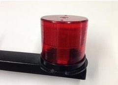 Semaforo con 3 leds de 1W color rojo (270 grados) con transf. 220Vac-10,5Vcc para E/S de vehiculos - mensula de 40 cm - 4 Cerebros