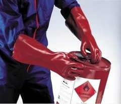 Guante de PVC rojo 40 cm - comprar online