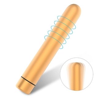 Vibrador cápsula dourada com 9 vibrações recarregável
