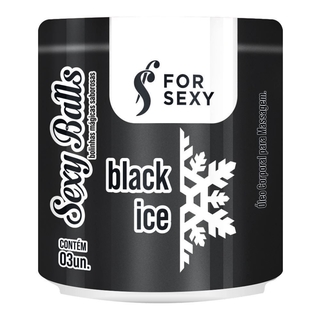 Sexy Balls BLACK ICE Bolinha Explosiva (Refresca e Beijável) 3uni - ForSexy