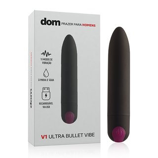 Vibrador Ultra Bullet Vibe 10 Vibrações - Recarregável - V1 - DOM - DOM042