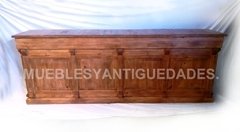 Barra mostrador estilo colonial en madera maciza (BA108A) - comprar online