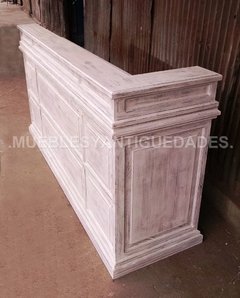 Barra mostrador pulpería L madera reciclada puerta (BA202M) - Muebles y Antiguedades - Argentina