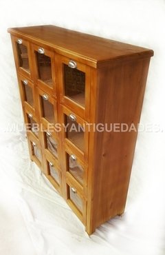 Fideera antigua 12 cajones madera maciza reciclada (FI101A) - Muebles y Antiguedades - Argentina
