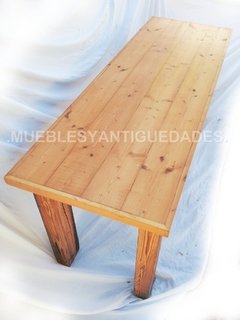 Mesa / Mesón de comedor en pinotea reciclada 2 mts (ME102A) - Muebles y Antiguedades - Argentina