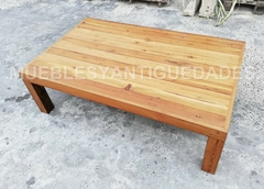 Mesa ratona Asia en pinotea maciza reciclada (MR118A) - comprar online