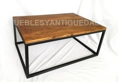 Mesa ratona estilo industrial de madera y hierro (MR119A) - comprar online