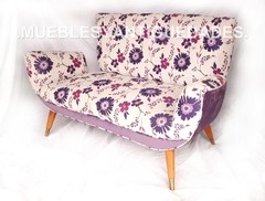Sillón sofá mariposa 2 cuerpos tapizado en tela floreada (SL105M) en internet