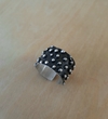 Anillo Bowie Plata Negra