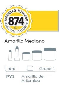 Acrilico Alba G1 x 18ml. (874) Amarillo mediano