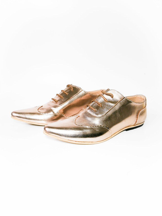 Rose gold oxford shoes on sale womens