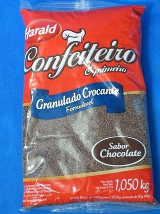 CHOCOLATE GRANULADO CROCANTE PRETO HARALD 1,05KG