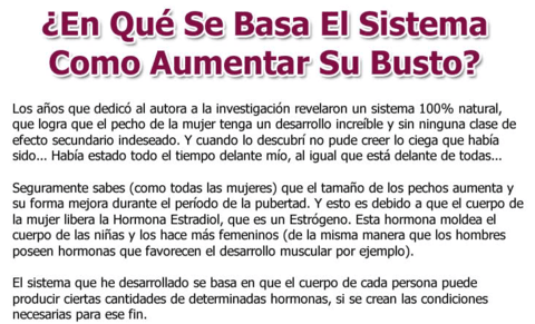 Aumentar Senos - Como Aumentar Su Busto + Obsequios! en internet