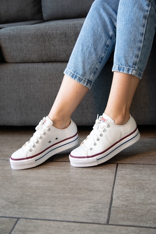 Converse de cheap cuero blanco