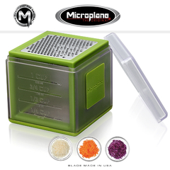 Cubo "Microplane" 3 rallados + contenedor - Tecno cocina