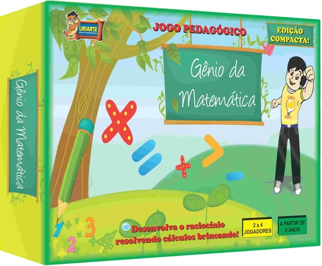 Jogo Pedagógico Gênio da Matemática Uriarte + 8 Anos