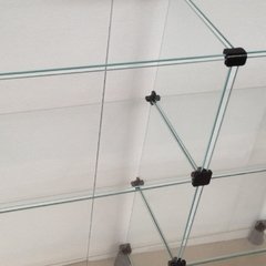 Balcão de vidros em L 3,00x1,00x1,10x0,30 com porta joia - comprar online