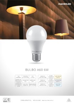 Lampara BULBO LED 6 watts - comprar online