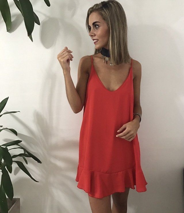 Vestidos best sale rojos sueltos